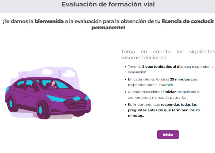 Semovi habilita sitio web para examen de licencia permanente