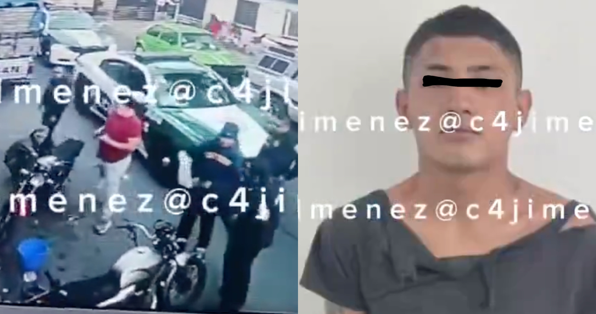 VIDEO ¬ Presunto narcomenudista es detenido en Iztacalco; su familia intenta salvarlo.