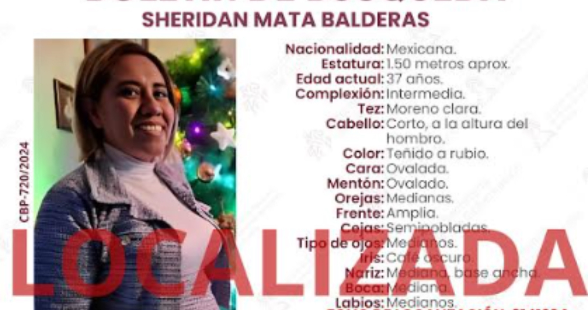 La activista Sheridan Mata es hallada con vida luego de estar 5 días de desaparecida.