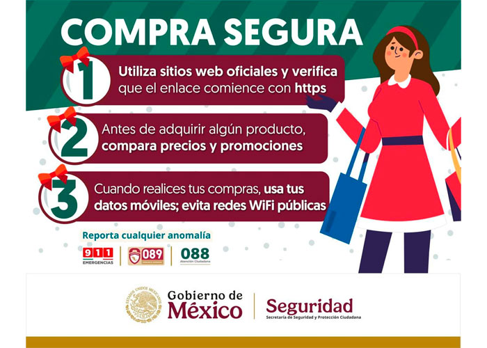 La SSPC comparte recomendaciones para compras navideñas seguras