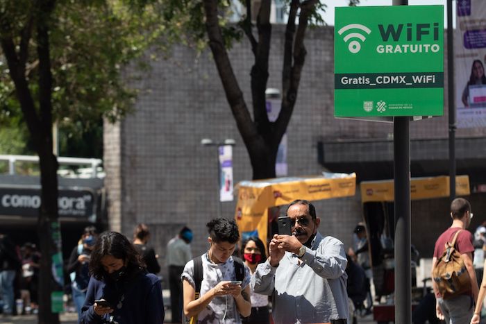 Un punto de Wifi gratis en la Ciudad de México.