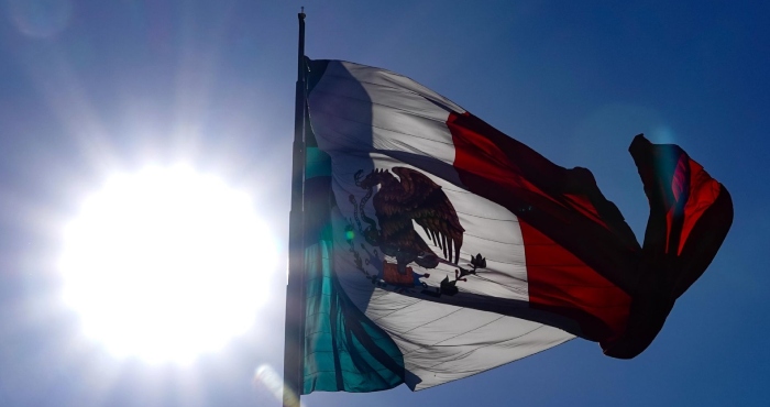 Aspectos de una Bandera de México.