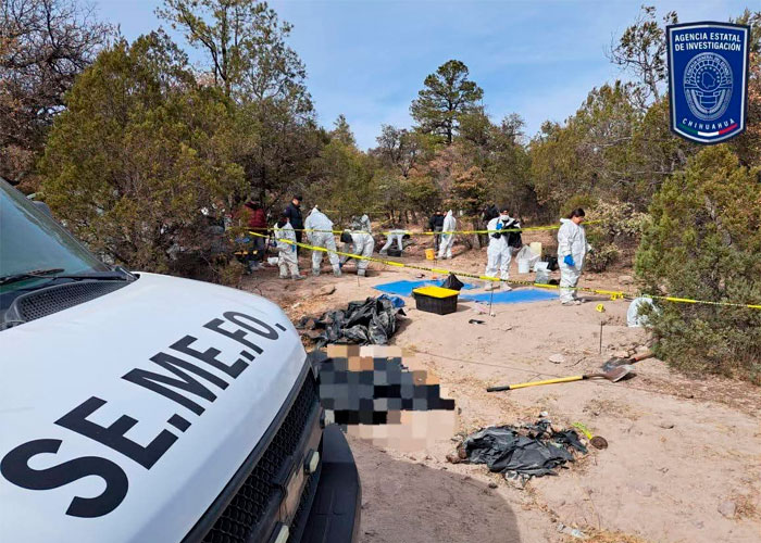 Hallan restos de 56 personas en fosas de Chihuahua