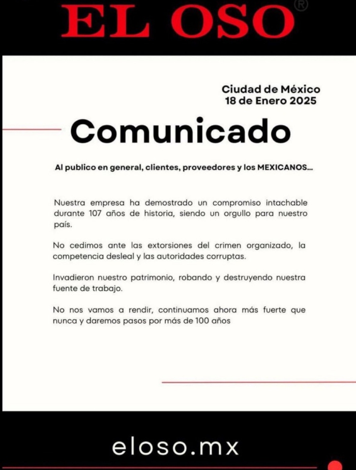 Tras el desalojo, “El Oso” se pronuncia sobre los hechos.