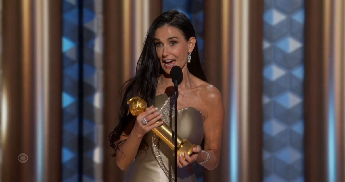 Demi Moore ganó su primer Golden Globe por la película La Sustancia.