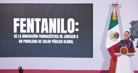 la Presidenta de México, Claudia Sheinbaum Pardo, presentó la campaña preventiva, nacional y permanente Aléjate de las drogas. El fentanilo te mata, que tiene como objetivo evitar el consumo de dicha droga en las y los jóvenes, a través de la información y de la educación.