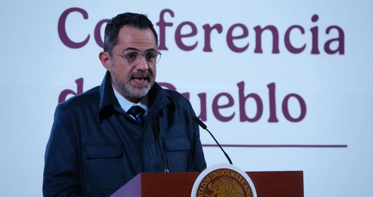 Iván Escalante Ruiz, titular de la Procuraduría Federal del Consumidor (Profeco), en la conferencia de prensa matutina de la Presidenta Claudia Sheinbaum Pardo.