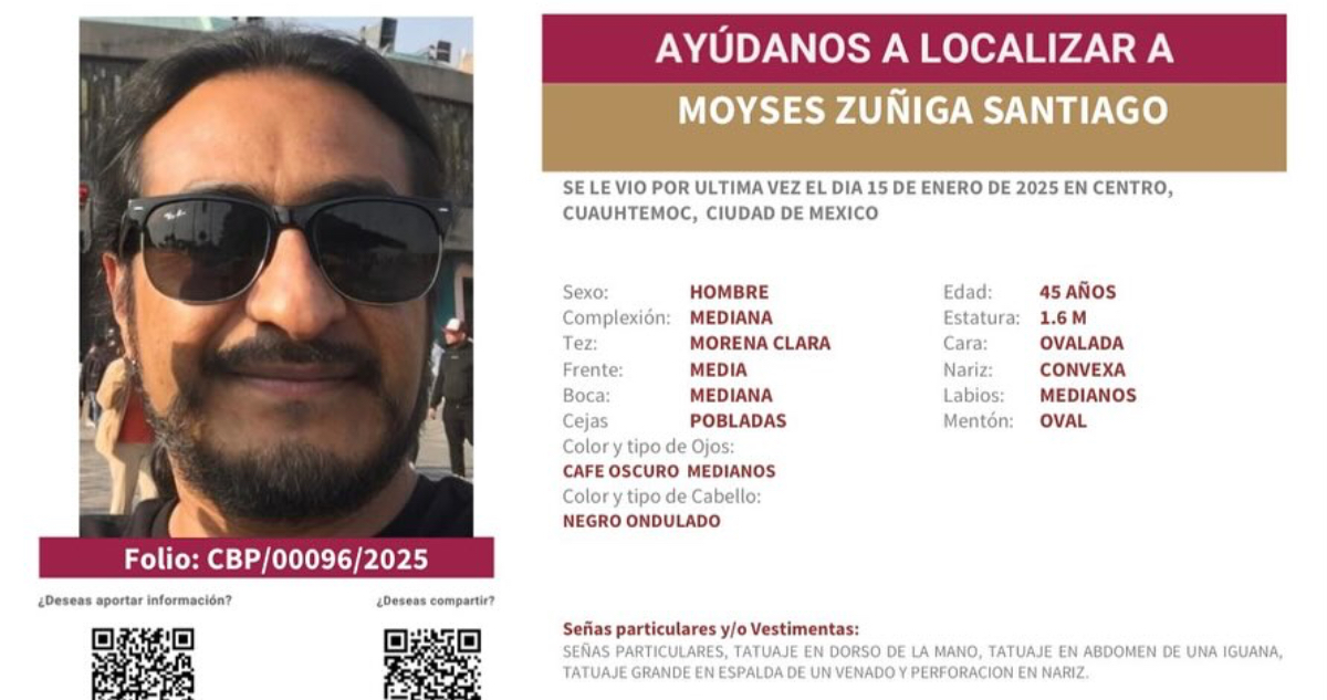 El fotoperiodista Moysés Zúñiga Santiago es reportado como desaparecido en CdMx