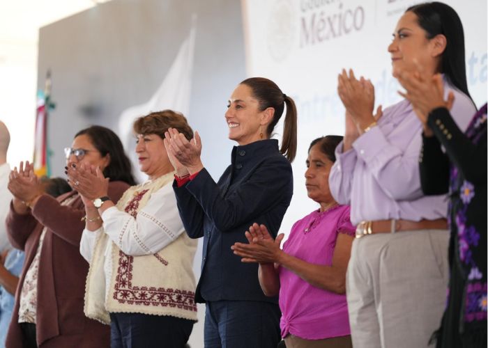 Entrega de apoyos de los programas sociales encabezada por Sheinbaum.