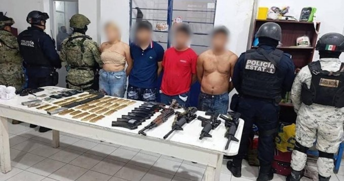 Capturan a 8 personas en Tabasco por posesión de droga.