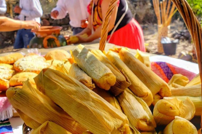 Tamales de cacahuate de Yuriria.