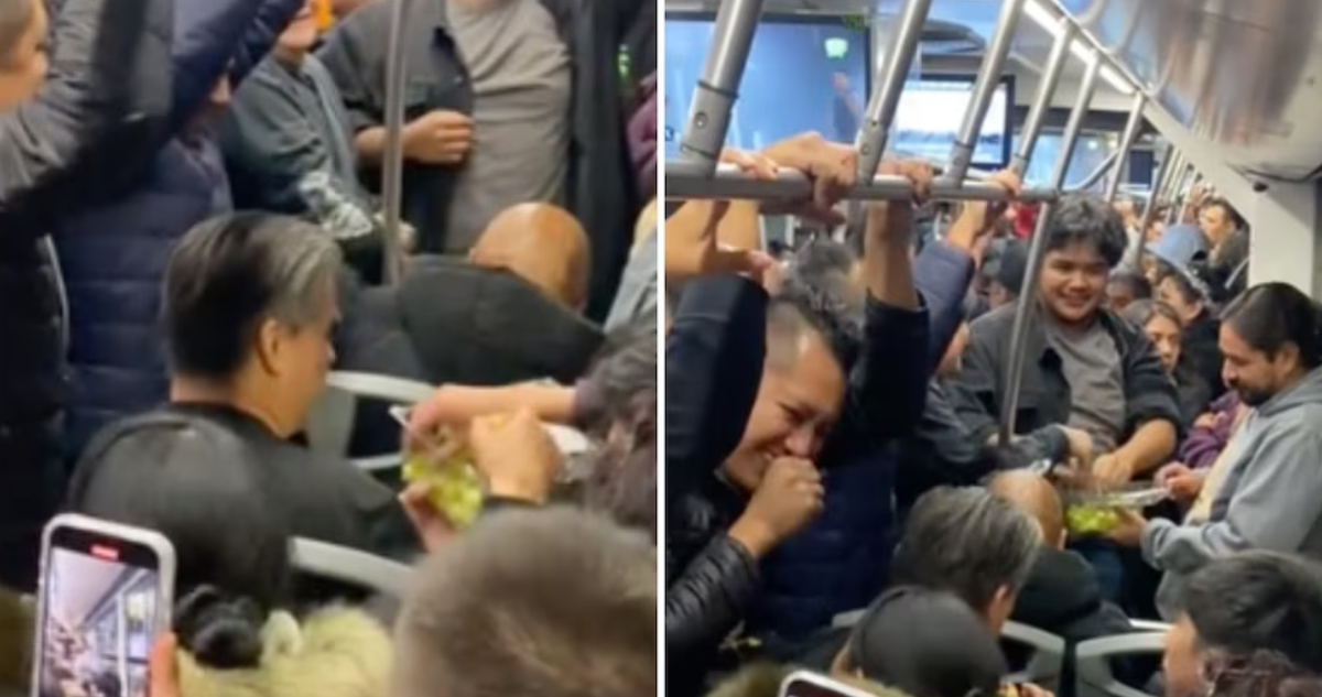 VIDEO ¬ Pasajeros del Metrobús celebran Año Nuevo con uvas; se viraliza en redes.