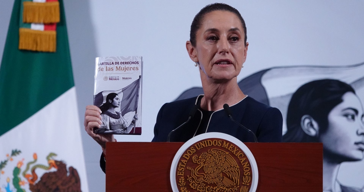 Claudia Sheinbaum presenta Cartilla de Derechos para las mujeres rumbo al 8M